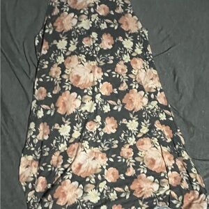 Floral Mini Dress - Black and Pink